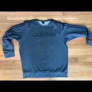 Adidas Stripes Crewneck Sweatshirt Grey XL